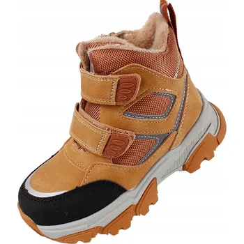 Dámské kozačky Linshi Dětské kozačky nubuk hnědé, velikost 27