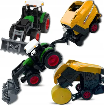 autíčko TRAKTOR LISOVACÍ BALÍKOVAČ ROLOVACÍ LIŠKA HRAČKA PRO DĚTI ZEMĚDĚLSKÝ TRAKTOR