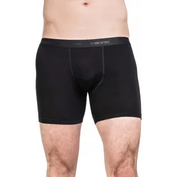 Boxerky Pánské bambusové boxerky Viking Lockness Man 09 černé - M