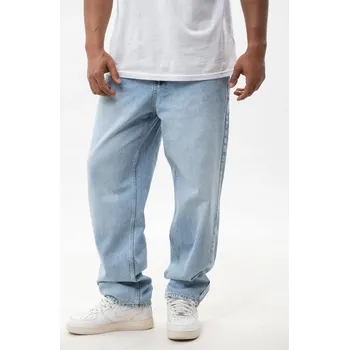 Pánské kalhoty ŠIROKÉ DŽÍNOVÉ KALHOTY BAGGY PÁNSKÉ Modré Světlé MODERNÍ Lucky Dice L