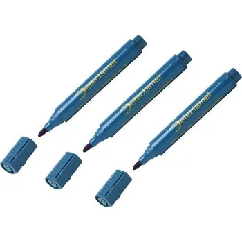 SOLLAU Detekovatelný popisovač permanentní, černý inkoust, sada 3 ks