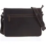 Pánská kožená taška tmavě hnědá - Greenwood Magnetto hnědá