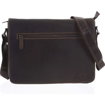 Pánská aktovka Pánská kožená taška tmavě hnědá - Greenwood Magnetto hnědá