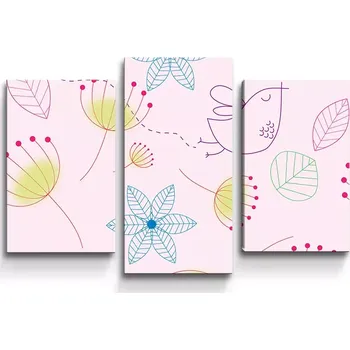 Obraz Sablio Obraz - 3-dílný Barevné obrázky - 75x50 cm