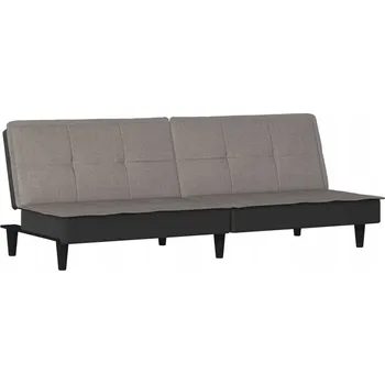 Pohovka Rozkládací pohovka, barva taupe (šedohnědá), čalouněná látkou