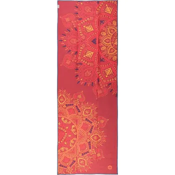 podložka na cvičení Ručník na jógu GRIP Mandala Red 183 x 61 cm