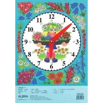 Hodiny Hodiny - barevné květiny (pohyblivé ručičky, A4)