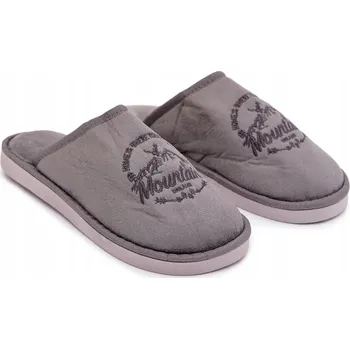 Dámská obuv PAPUČE BAČKORY KLASICKÉ TEPLÉ POHODLNÉ MĚKKÁ STÉLKA MOUNTAIN ŠEDÉ 44/45