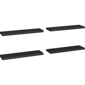 police Kovová police VidaXL 33 x 33 cm černá