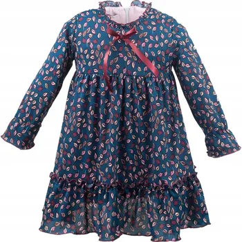 Dámské šaty Šaty s květinovým vzorem a dlouhým rukávem pro holčičku, velikost 80