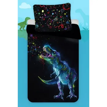Povlečení JERRY FABRICS Povlečení Dinosaur Black 140/200, 70/90