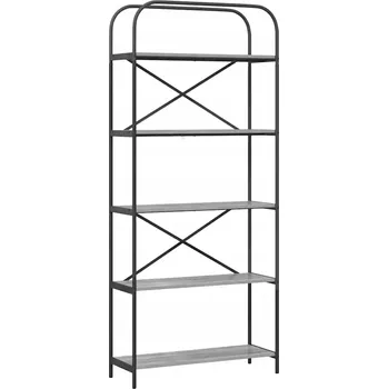 Knihovna Police z dřevotřísky VidaXL 80 x 30 cm dub sonoma