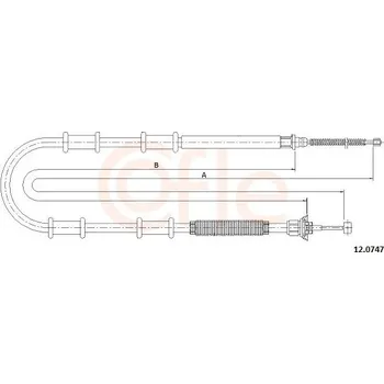 Lanko parkovací brzdy Lanovod parkovací brzdy COFLE 92.12.0747