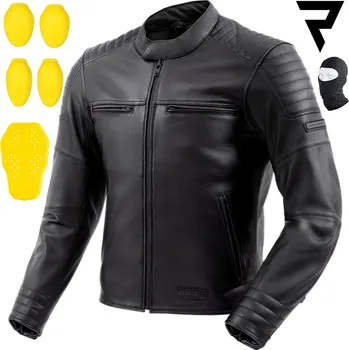 Moto bunda Motocyklová bunda Rebelhorn Hunter II kožená černá XXL s chrániči