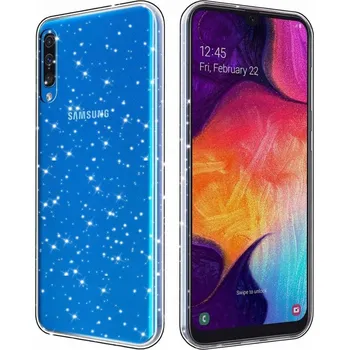 Pouzdro na mobilní telefon Pouzdro pro Samsung Galaxy A50 - Třpytivé Brokátové + Sklo