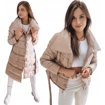 ZATEPLENÝ PROŠÍVANÝ DÁMSKÝ KABÁT/BUNDA vel L