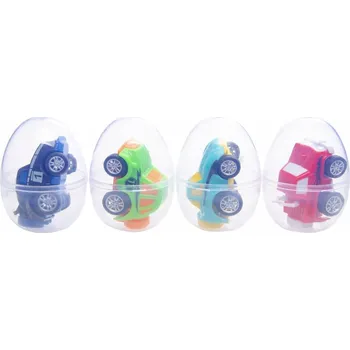 Mini autíčko pull back ve vajíčku, natahovací, různé vzory