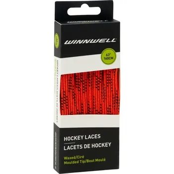 Tkaničky do bot Tkaničky Winnwell (Voskové) Orange/Black Velikost: 305 cm