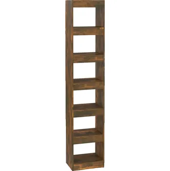 Knihovna Regál na knihy/přepážka, kouřový dub, 40x30x198 cm