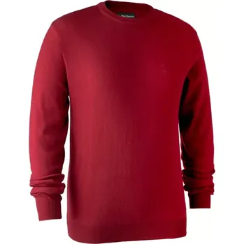 Svetr Deerhunter - Kingstone Knit O-neck červený