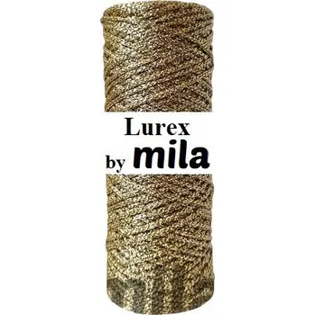 Příze Šňůra MILA 2mm - VÁNOČNÍ KOLEKCE - Macrame Lurex zlatá /100m