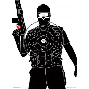 Terč na sportovní střelbu Papírový terč - Terorista