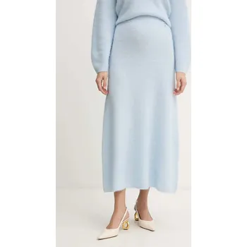 Dámská sukně Sukně s příměsí vlny BOSS Orange C_Fici 50548955 modrá 05X, vel. S