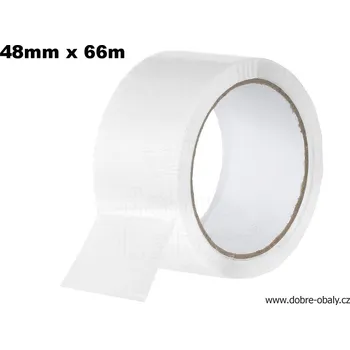 Lepicí páska Lepicí páska 48 mm x 66 m BÍLÁ - Lepicí páska 48 mm x 66 m BÍLÁ,