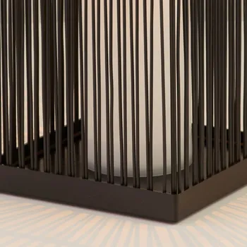 Venkovní osvětlení Searchlight Solární LED terasové svítidlo Sophelia, 36 cm, černé, ratan černá, bílá 1 x 0,06 W LED - Doprava zdarma