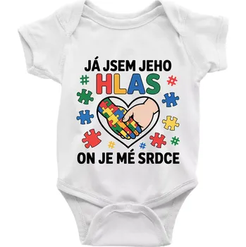 Kojenecký body Podané ruce - Já jsem jeho hlas - Body kojenecké s krátkým rukávem - Krátký r. 12-18 měs ( Bílá )