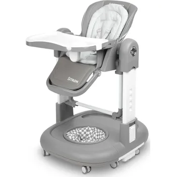 Jídelní židlička Dětská multifunkční židlička Sitron 3v1 – krmení, houpačka a chodítko - šedá