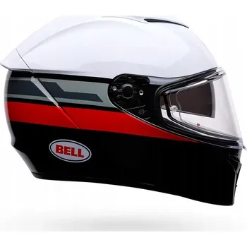 Helma na motorku MOTOCYKLOVÁ PŘILBA BELL LITHIUM MOTION BÍLÁ ČERVENÁ (XS)