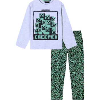 PYŽAMO MINECRAFT s dlouhým rukávem, šedo - zelené Velikost: 12
