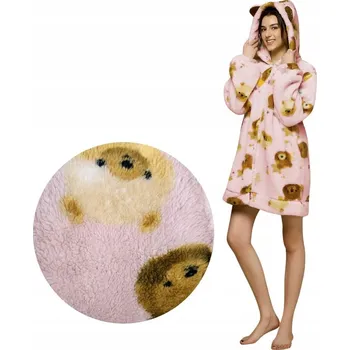 Pánská mikina MIKINA MIKINOVÁ DEKA se zipem, zip s medvědím vzorem, župan Snuddie, teplá velikost L