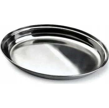 Oválný nerezový tác s hlubokým okrajem 40 cm COOKINI Basic Kitchen