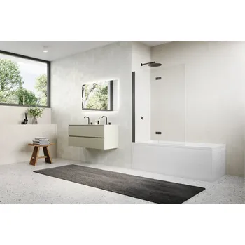 Vanová zástěna SOLB2 - dvoudílná vanová zástěna levá 120 cm SOLB2G120