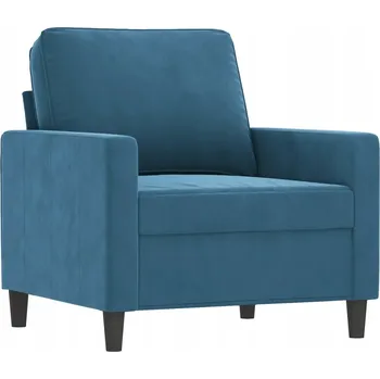 Křeslo VidaXL Křeslo, modré, 60 cm, sametové