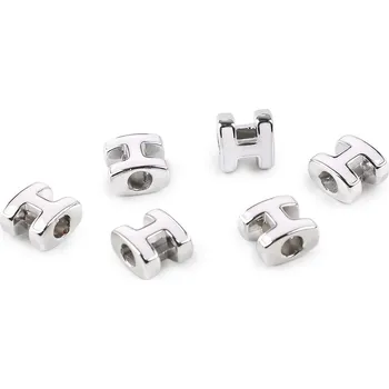 Dětské navlékací korálky Plastové korálky s velkým průvlekem H 10x11 mm, velké, 1 bílá