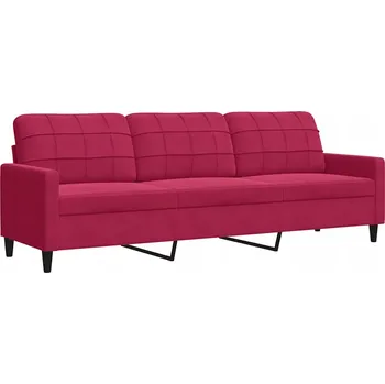 Pohovka Pohovka VidaXL 226 x 77 cm sametová červená