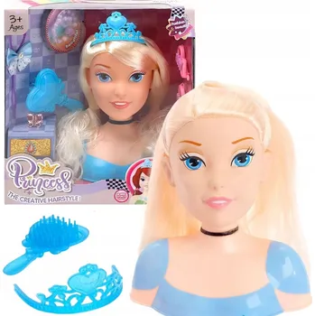 Panenka PANENKA PRINCEZNA, HLAVA PRO ČESÁNÍ STYLINGOVÉHO MAKE-UPU + DOPLŇKY