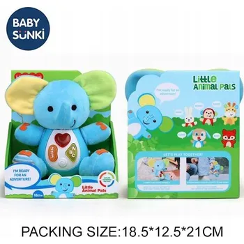 plyšák PLYŠOVÝ SLŮNĚ INTERAKTIVNÍ SVĚTLO ZVUK