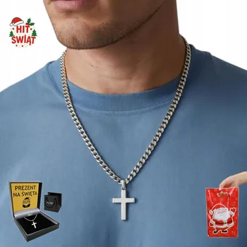 Řetízek STŘÍBRNÝ ŘETÍZEK 925 PANCR S KŘÍŽKEM, PÁNSKÝ, 3,8 MM. GRAVÍROVÁNÍ DÁREK