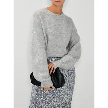 Dámská móda Sinsay - Svetr basic - šedá - 222GT-09M - 222GT-09M-XL