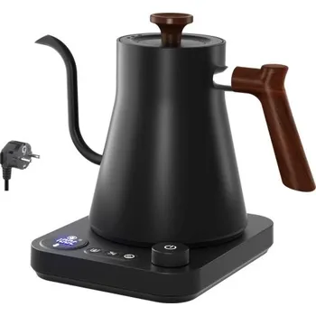 Konvice na čaj Elektrická konvice 28 x 20,5 x 22 cm 0,9 l Nastavitelná teplota LED displej Udržení teploty Rychlovarná konvice s přesným výlevem černá