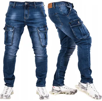 Dámské džíny VEL.32 DŽÍNY KAPSÁČE NÁMOŘNICKÁ MODRÁ PREMIUM PRESI