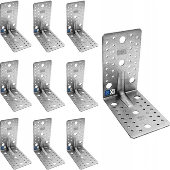 Tesařské kování Úhelník Domax s prolisem 145x145 mm 2,5 mm ocel pozinkovaná