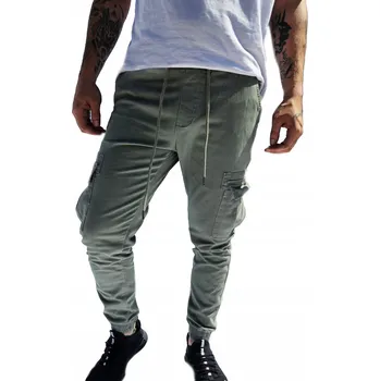 Pánské kalhoty PÁNSKÉ KALHOTY KAPSÁČE JOGGERY MODERNÍ KAPSY SE STAHOVACÍ GUMOU ELASTICKÉ
