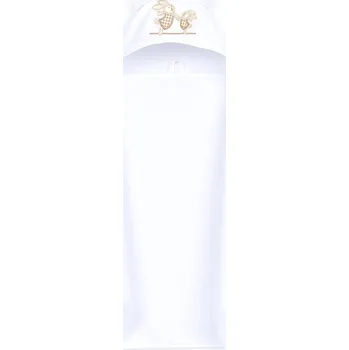 Maxi osuška, pončo s kapucí Zajíčci 70x120cm - bílá