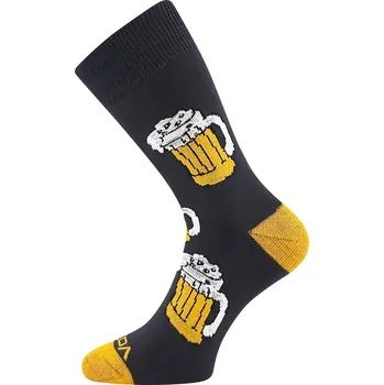 Pánské ponožky VOXX Ponožky pro pivaře PIVoXX FROTÉ s obrázkem PIVNÍCH PŮLLITRŮ (3 páry) 43-46 126387