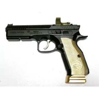 Airsoftová zbraň Pistole CZ Shadow 2 OR GOLD set s kolimátorem